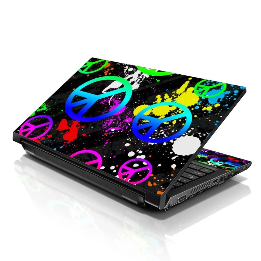 LSS 15.6 & 17.3 Inches Laptop Notebook Skin Sticker Decal - Peace Signs